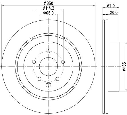 HELLA PAGID stabdžių diskas 8DD 355 122-261